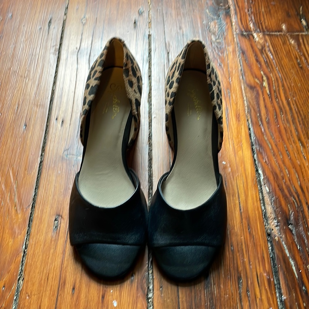 Black and leopard heels